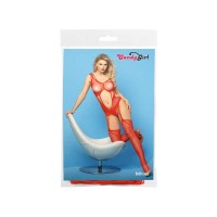 843024-RED-OS - Костюм-сетка Candy Girl Britney красный, OS 