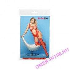 843024-RED-OS - Костюм-сетка Candy Girl Britney красный, OS 