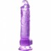351054 - Реалистичный фаллоимитатор, TPE, фиолетовый, 21 см