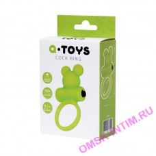 768018 - Виброкольцо на пенис A-Toys by TOYFA, силикон, зеленое 