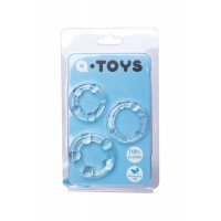 769004 - Набор колец TOYFA A-toys, Силикон, Прозрачный, 3,5/3/2 см