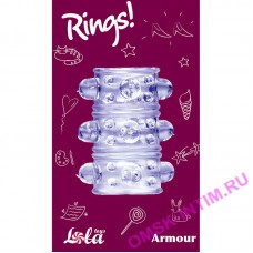 0115-12Lola - Насадка на пенис Rings Armour purple 