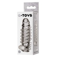 768014 - Насадка на пенис TOYFA A-Toys с вибропулей, TPR, прозрачная, 13,4 см. 