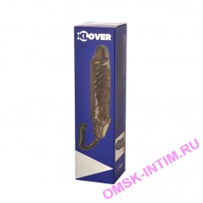 748027 - Насадка ToyFa XLover, для увеличения размера с дополнительной стимуляцией, TPE, черная, 15 см