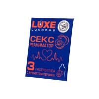 697 - Презервативы Luxe TRIO №3 Сексреаниматор (Персик)