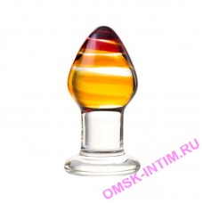 912027 - Анальная втулка Sexus Glass стеклянная, 9 см