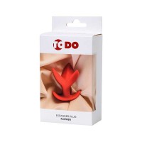 357008 - Расширяющая анальная втулка ToDo by Toyfa Flower, силикон, красная, 9 см, 6 см