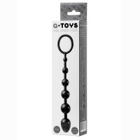 761310 -  Анальная цепочка Toyfa A-toys S, TPE, черный, 19,8см