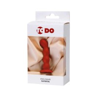 357018 - Анальный фаллоимитатор ToDo by Toyfa Favorite, силикон, красный, 13 см, 2,8 см 