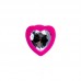 357023 - Анальная втулка ToDo by Toyfa Diamond Heart, силикон, розовая, 7 см, Ø 2 см