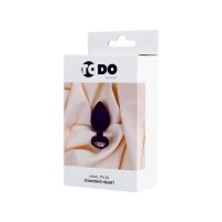 357024 - Анальная втулка ToDo by Toyfa Diamond Heart, водонепроницаемая, силикон, фиолетовая, 7 см, 2 см 