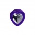 357026 - Анальная втулка ToDo by Toyfa Diamond Heart, силикон, фиолетовая, 8 см, Ø 3 см