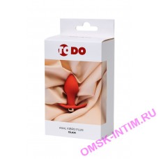 358002 - Анальная вибровтулка ToDo by Toyfa Glam, силикон, красная, 9,7 см, 4 см 