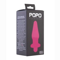 731314 - Анальная втулка TOYFA POPO Pleasure с вибрацией, TPR, розовая, 13,6 см