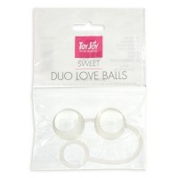 3006010082 - Вагинальные шарики из стекла Duo Love Balls, прозрачные