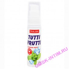 30011 - Съедобная гель-смазка TUTTI-FRUTTI для орального секса со вкусом сладкой мяты 30г 
