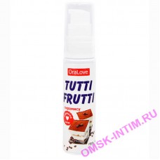 30015 - Съедобная гель-смазка TUTTI-FRUTTI для орального секса со вкусом тирамису 30г 