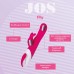 783003 - Вибратор с клиторальным стимулятором Jos Elly, с подогревом, розовый 